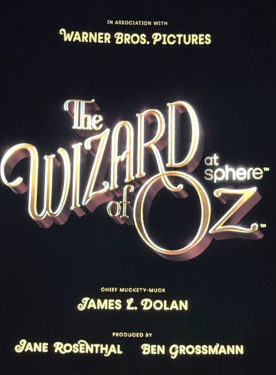 Sphere Executive Chairman and CEO James L. Dolan's name is shown on the credits for "Wizard of ...