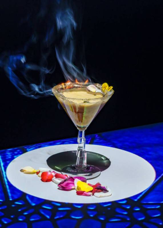 A Down the Rabbit Hole cocktail from the Teatime in Wonderland experience, inspired by "Alice i ...