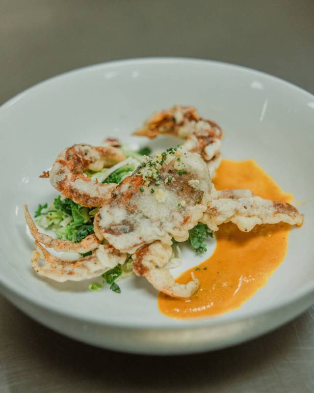 Soft shell crab from the first Galeón dinner presented by Istorya, a Las Vegas culinary collec ...