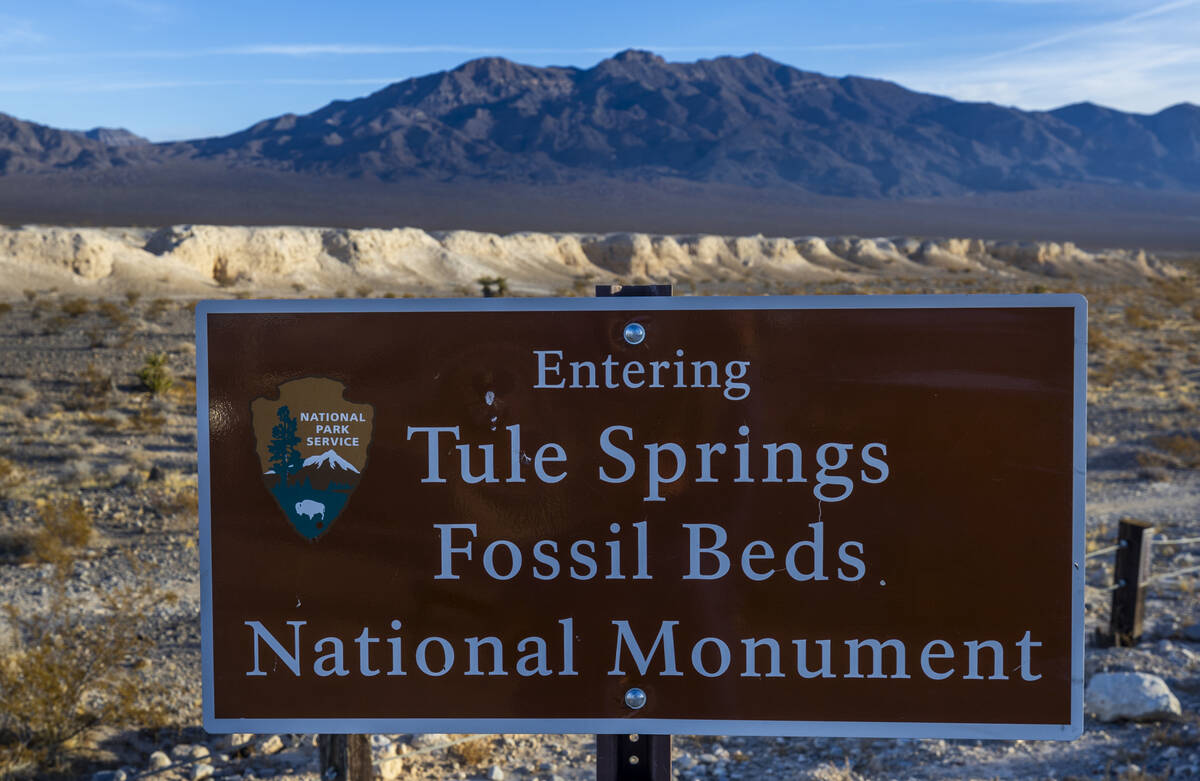 Tule Springs Fossil Beds National Monument on Tuesday, Dec. 24, 2024, in Las Vegas. (L.E. Basko ...