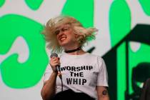 Jemina Pearl of Be Your Own Pet performs live onstage at the All Points East festival in Victor ...