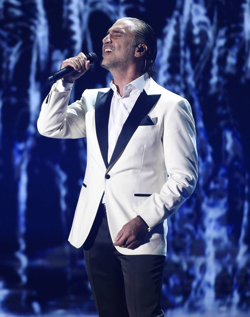Alejandro Fernandez performs at the 18th annual Latin Grammy Awards at the MGM Grand Garden Are ...