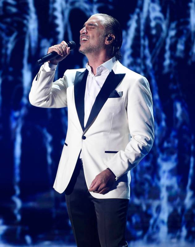 Alejandro Fernandez performs at the 18th annual Latin Grammy Awards at the MGM Grand Garden Are ...