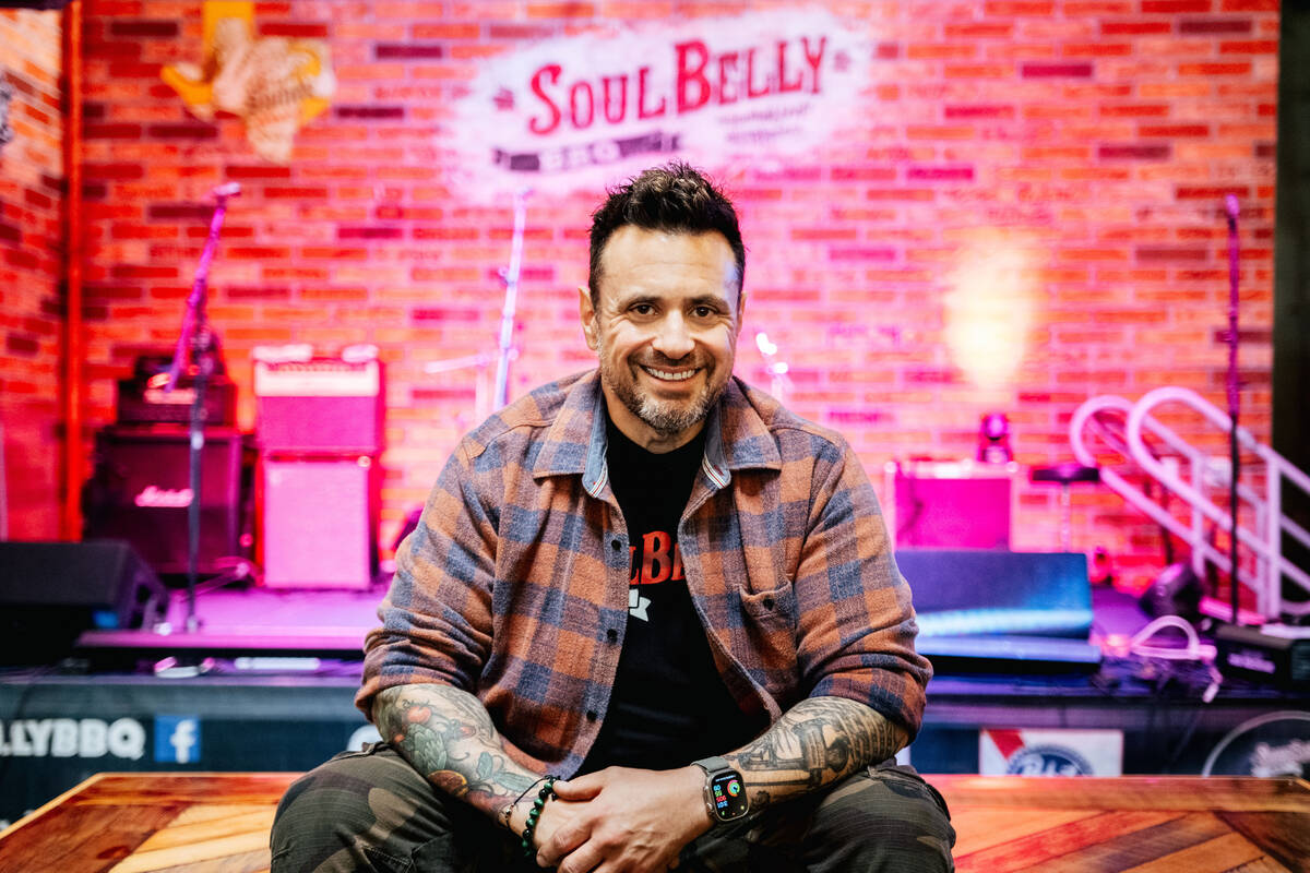 Chef Bruce Kalman, founder-owner of SoulBelly BBQ in downtown Las Vegas and, in 2026, in the Mi ...