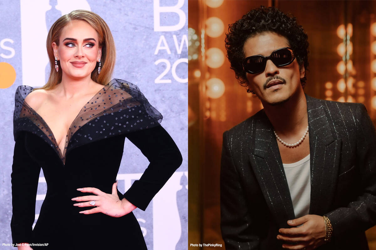 Adele and Bruno Mars appeared at a Strip venue over the weekend, and no they didn’t perform. ...