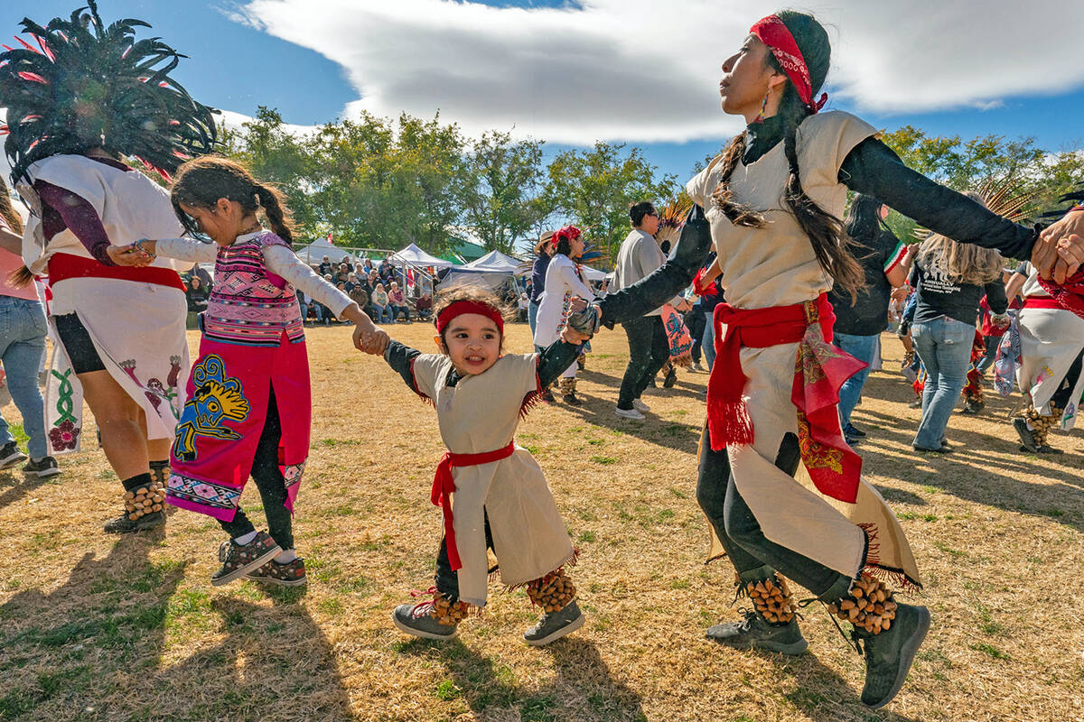 Native American dancers, from the aged seniors to the chubby-cheeked youngsters, all took part ...