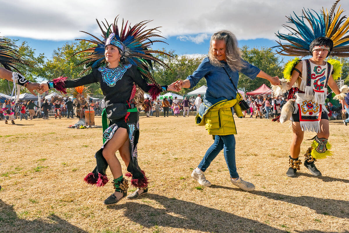 Coming from all across the west, members of Native American tribes exhibited the intricate danc ...