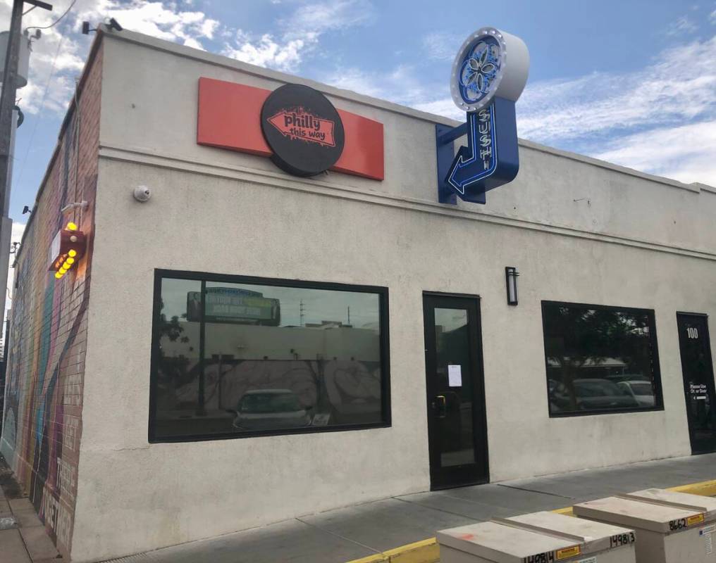 The exterior of the closed Yu-Or-Mi Sushi & Sake Bar in downtown Las Vegas is see on Sept. 3, 2 ...