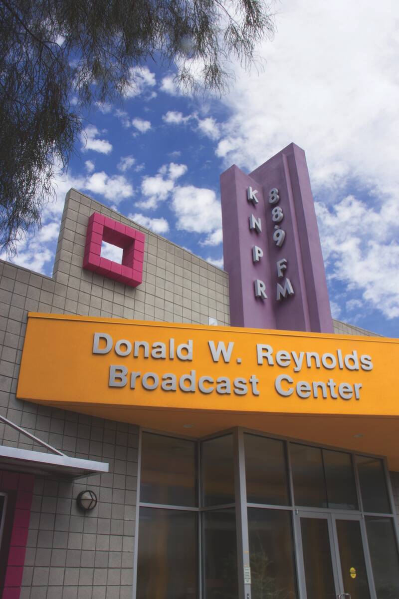 Shown is the exterior of Nevada Public Radio's Las Vegas headquarters. The station's "State of ...