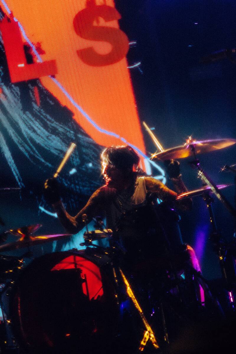 Motley Crue opens its residency at Dolby Live at Park MGM on Friday, Sept. 12, 2025. (Marcus Mc ...