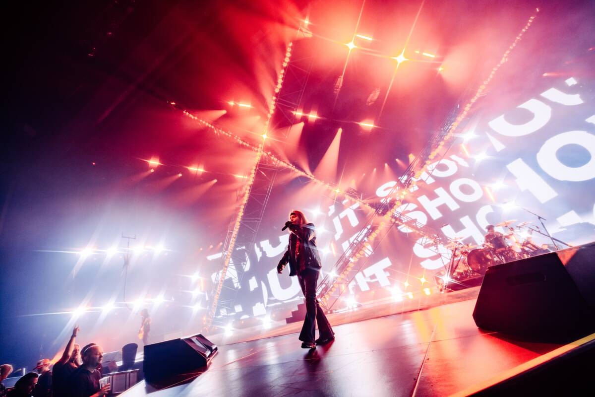 Motley Crue opens its residency at Dolby Live at Park MGM on Friday, Sept. 12, 2025. (Marcus Mc ...