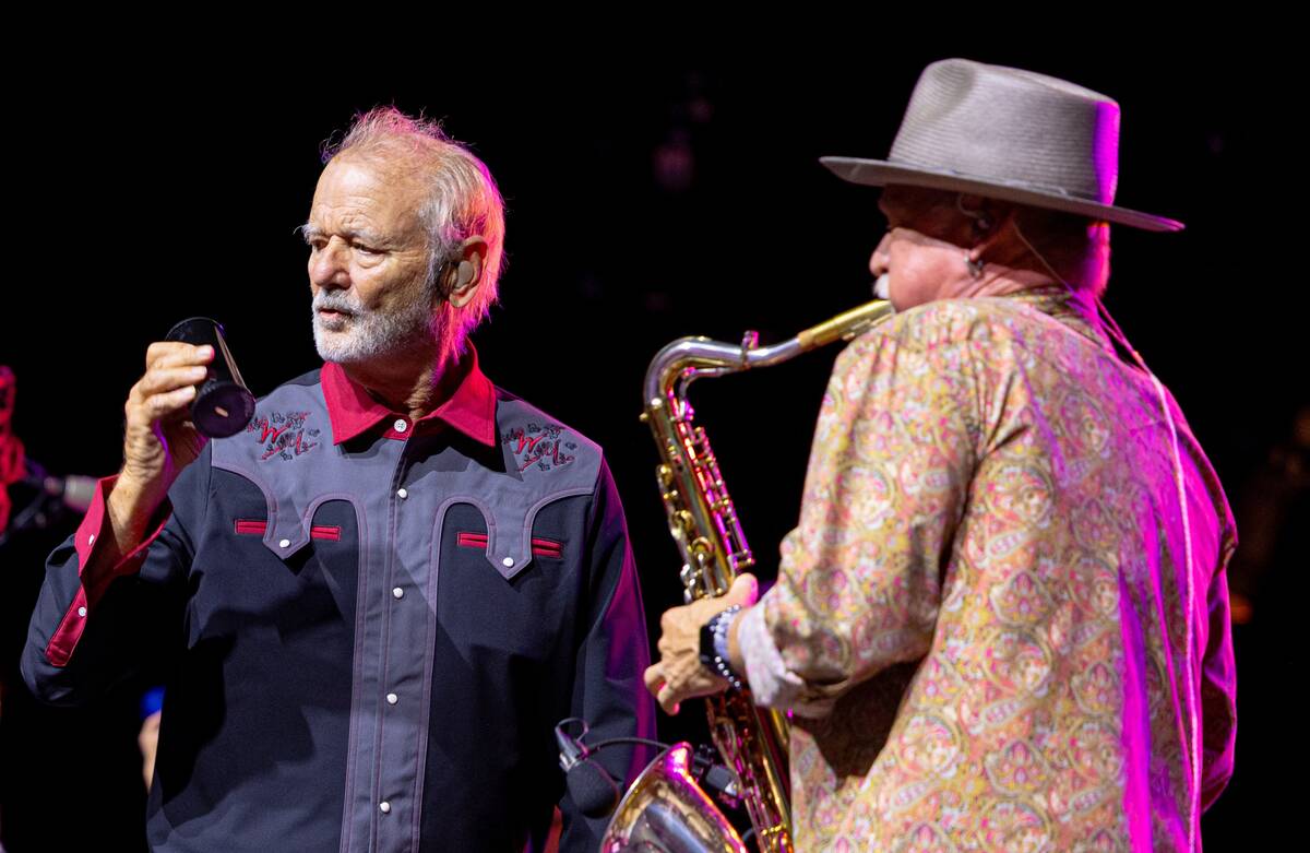 Bill Murray and Jimmy Carpenter are show at Big Blues Bender at Westgate on Friday, Sept. 5, 20 ...