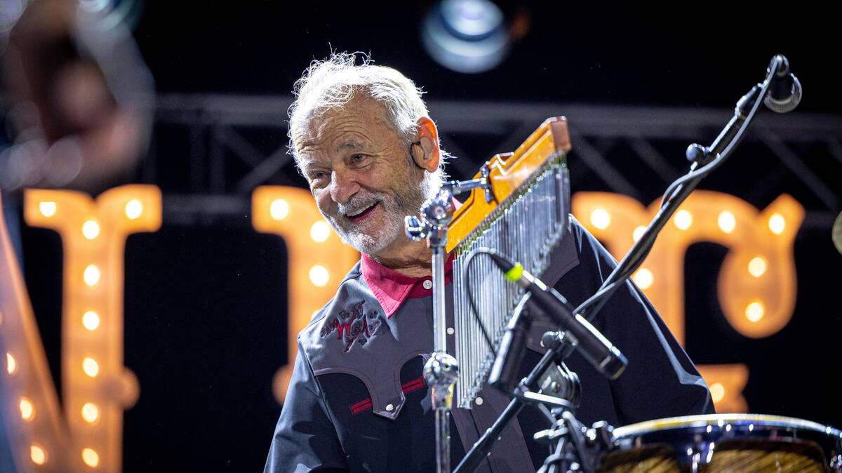Bill Murray with his band, Blood Brothers, is shown at the Big Blues Bender at Westgate on Frid ...