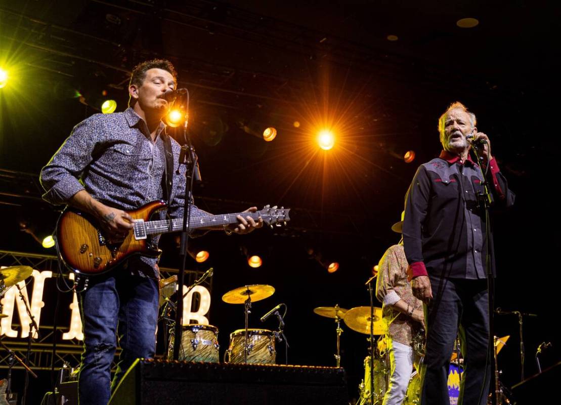 Bill Murray and Mike Zito of Blood Brothers are shown at the Big Blues Bender at Westgate on Fr ...