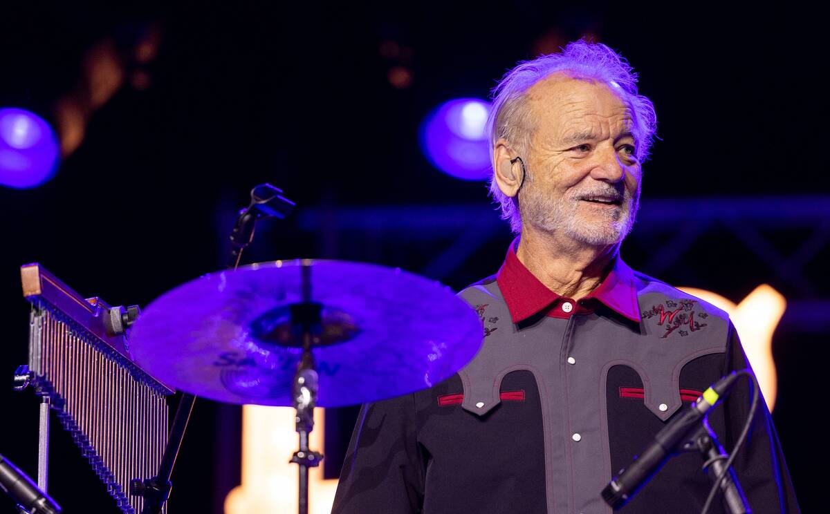 Bill Murray with his band, Blood Brothers, is shown at the Big Blues Bender at Westgate on Frid ...
