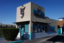 The Bad Ass Coffee of Hawaii is seen at 6150 W. Charleston Blvd., on Sunday Sept. 7, 2025, in L ...