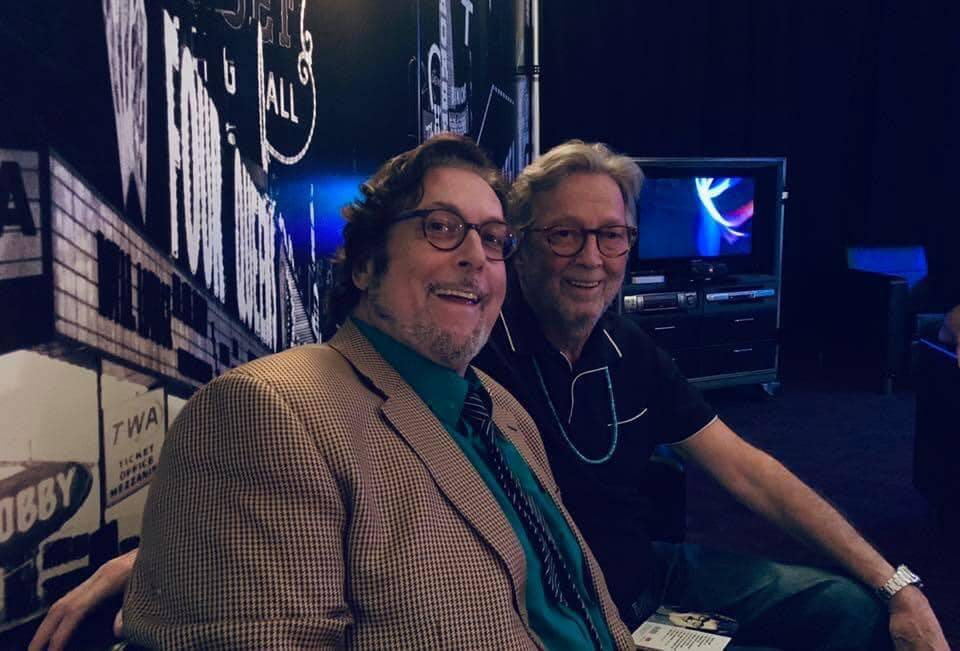 Stephen Bishop is show with guitar legend and frequent collaborator Eric Clapton, who plays on ...