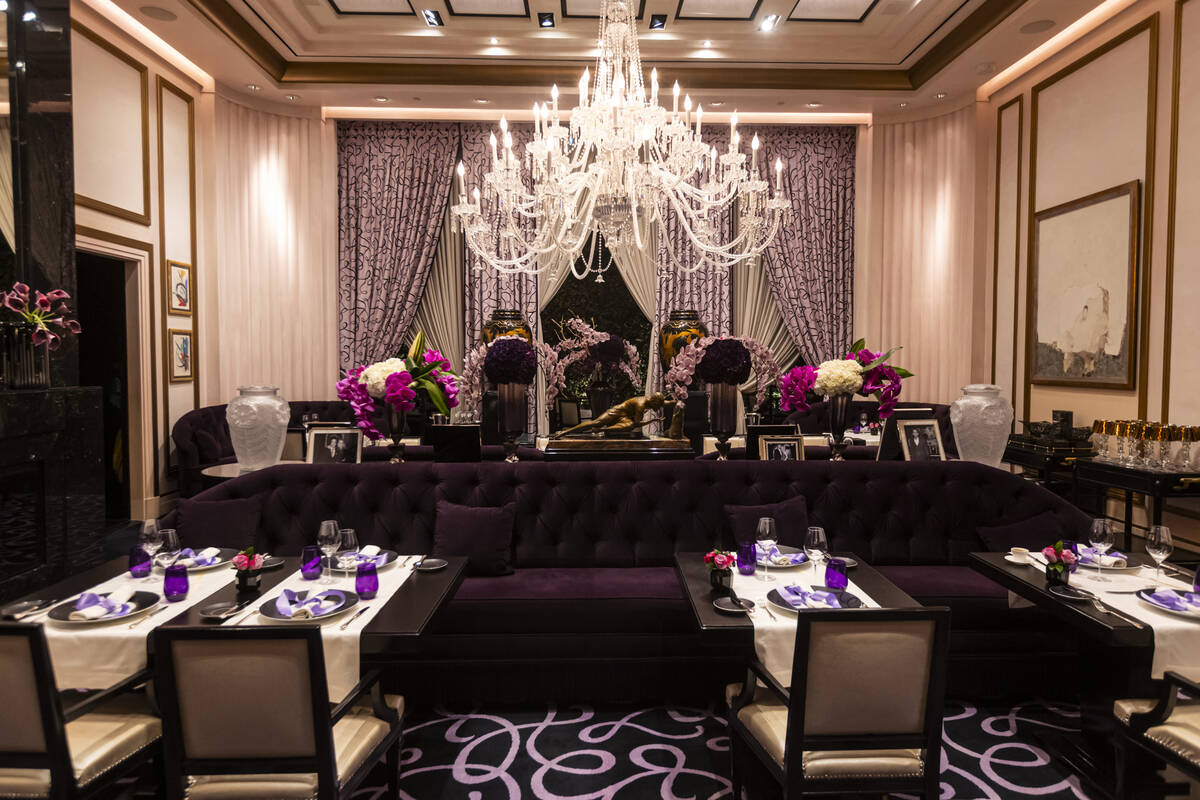 A view of the dining room at Joël Robuchon at the MGM Grand on Monday, Sept. 22, 2025, in Las ...