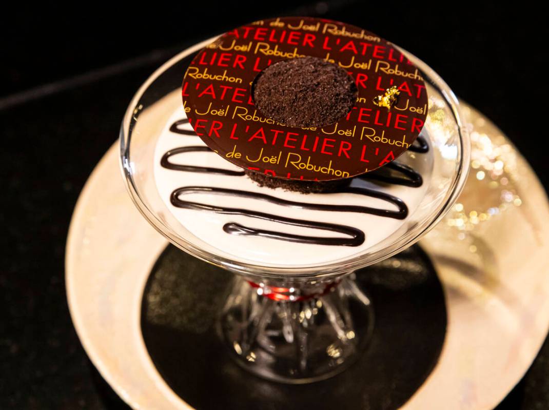 Le Chocolat sensation with creamy Fleur de Cao chocolate from the 20th anniversary menu being s ...