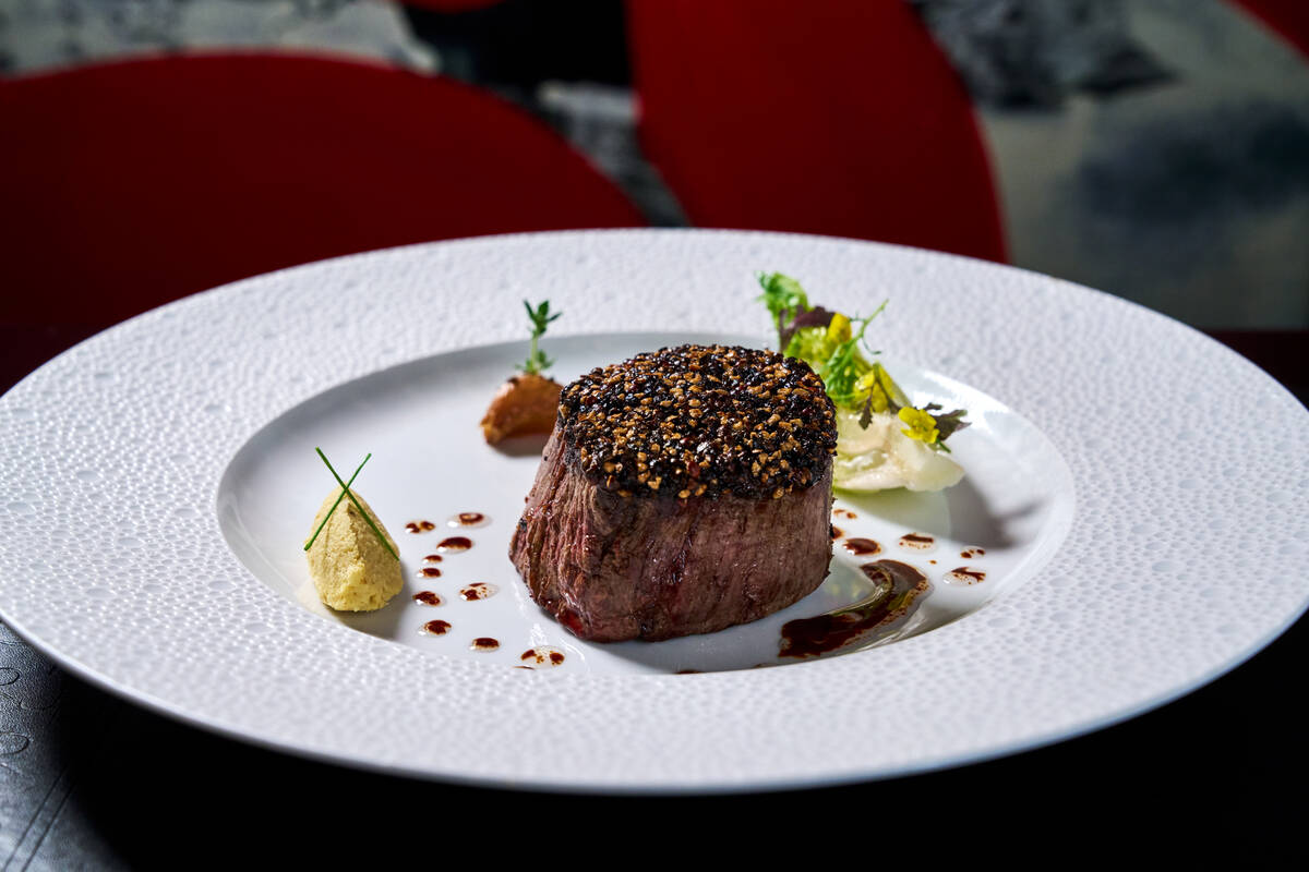 Le Filet wagyu beef tenderloin from the 20th anniversary menu being served Oct. 3 to 6, 2025, a ...
