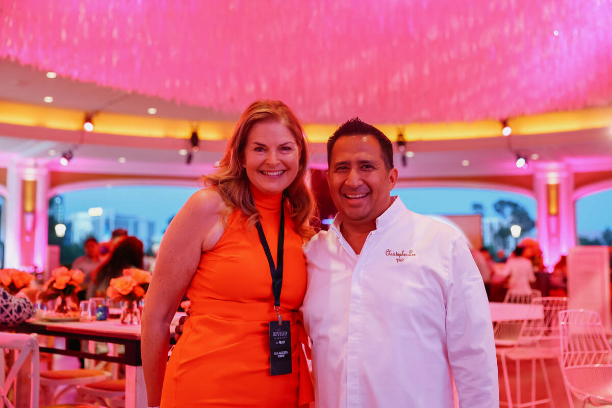 Elizabeth Blau and Chef Christopher Lee stand for a portrait during Revelry’s The Feast ...