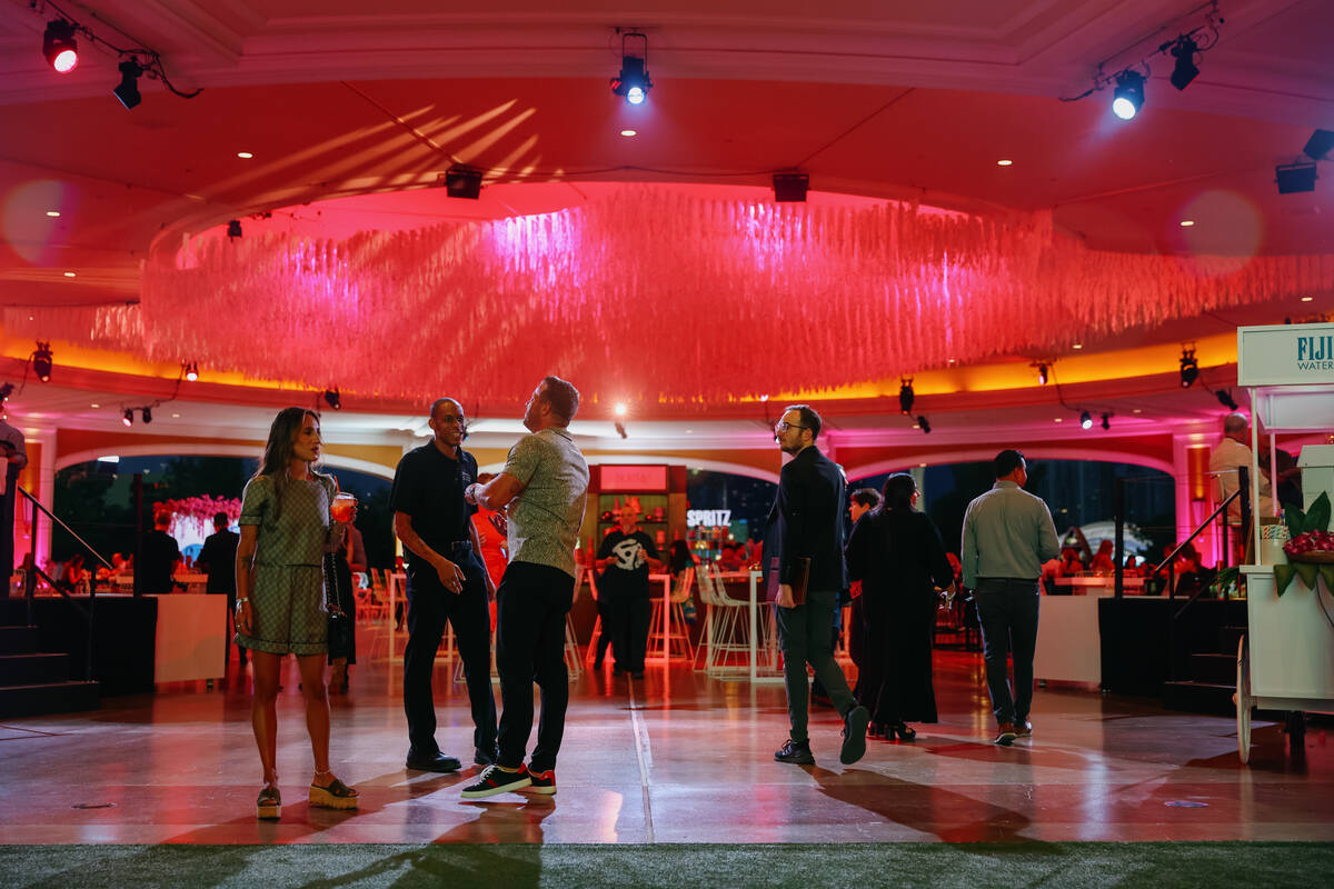 Guests explore the pavilion, which featured a variety of cuisines from Mediterranean to Mexican ...
