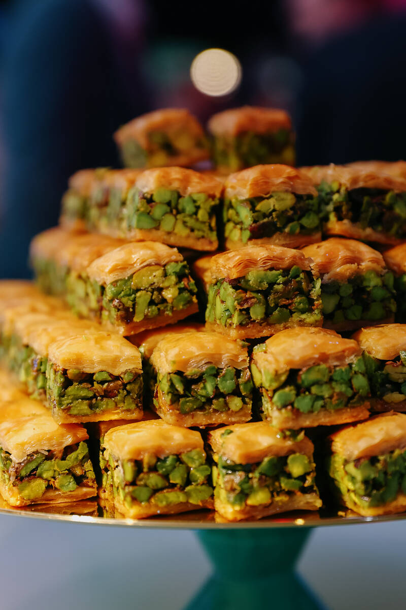 Pastries sit on stacked on a tray during Revelry’s The Feast on Saturday, Sept. 20, 2025 ...