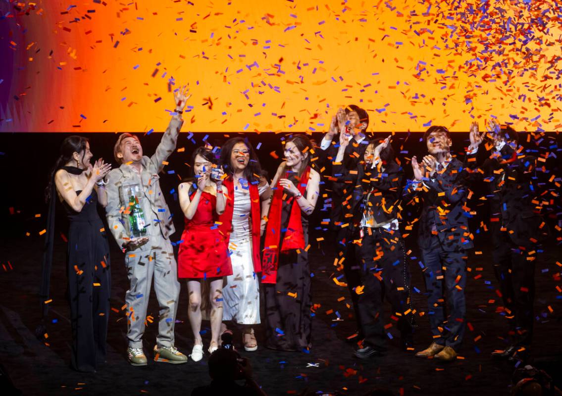 The team behind New York City's Atomix celebrates after being named the No. 1 restaurant d ...