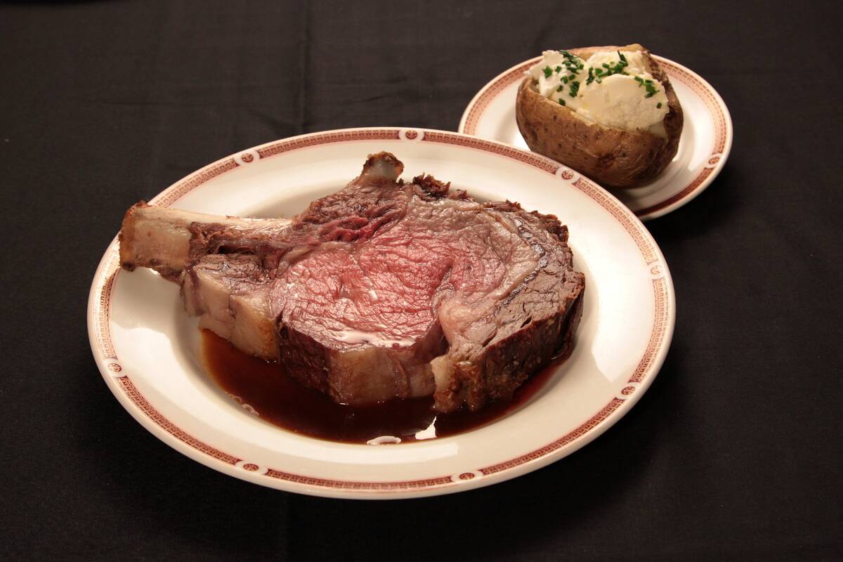 The cowboy cut prime rib at Primarily Prime Rib. (South Point)