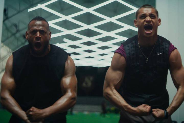 Marlon Wayans and Tyriq Withers in a scene from "Him." (Universal Pictures)