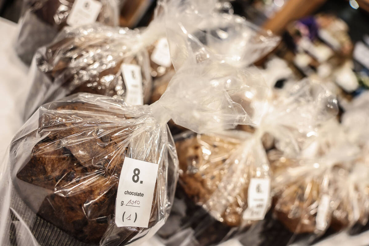 Samples of panettone are displayed during the Panettone World Cup at the International Baking I ...