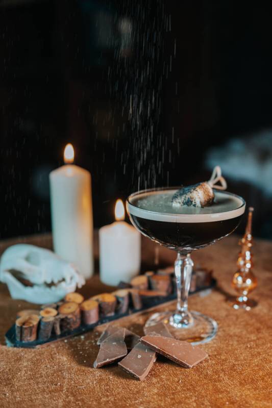 The Fireside Ritual, a S’mores Espresso Martini priced at $17. (Dark Sister)