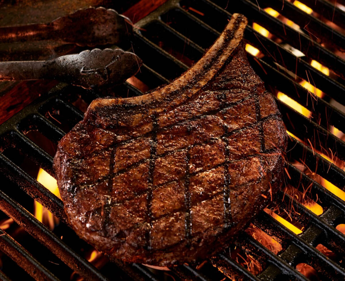 An Outlaw Ribeye from LongHorn Steakhouse, which is opening its first Las Vegas Valley location ...