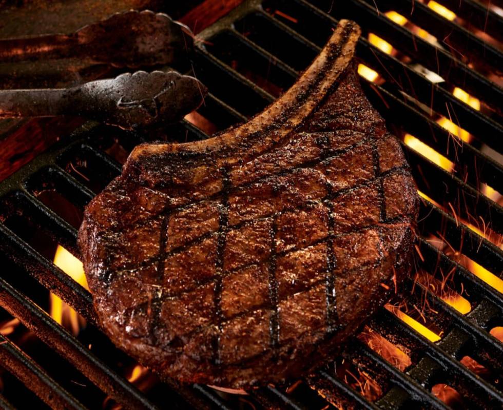 An Outlaw Ribeye from LongHorn Steakhouse, which is opening its first Las Vegas Valley location ...