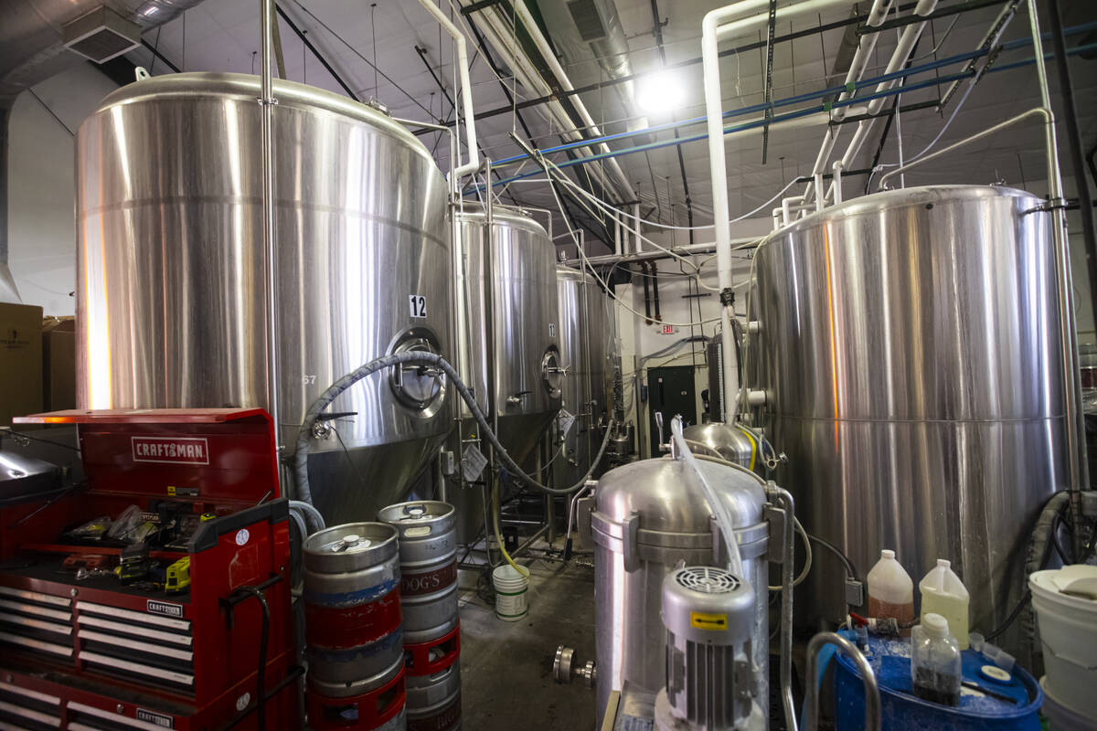 The brewery area is seen at Big Dog’s Draft House, at 4543 N. Rancho Drive, on Thursday, Sept ...