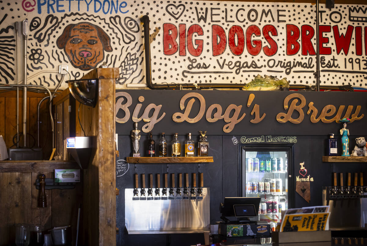 A view of the bar inside the Tap Room at Big Dog’s Draft House, at 4543 N. Rancho Drive, on T ...