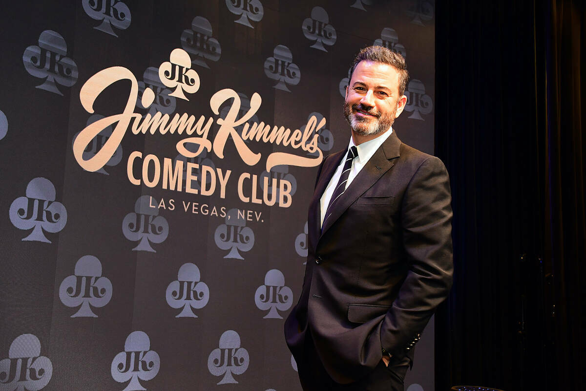 Jimmy Kimmel appears at the Jimmy Kimmel Comedy Club at the Linq Promenade, Friday, May 27, 202 ...