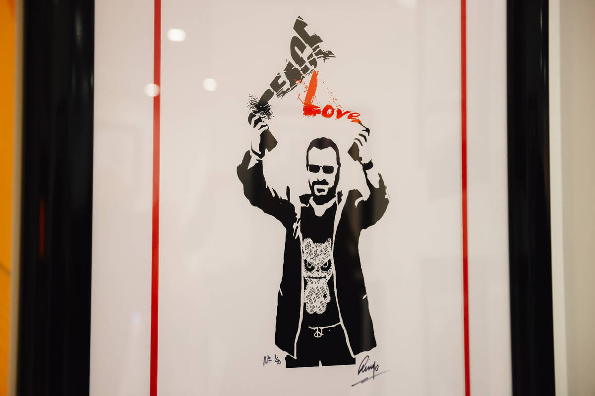 Ringo Starr’s art at the Animazing Gallery inside of the Grand Canal Shoppes Wednesday, ...