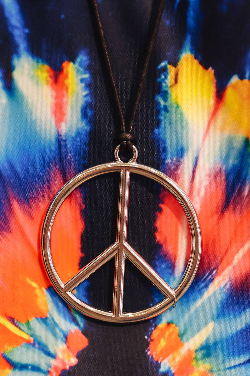 Ringo Starr’s peace sign necklace at the Animazing Gallery inside of the Grand Canal Sho ...