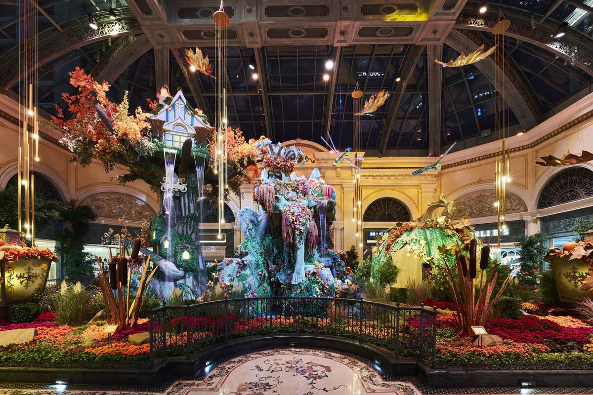 "Autumn Majesty: A Glamorous Harvest" is on display through Nov. 8 at The Bellagio Conservatory ...