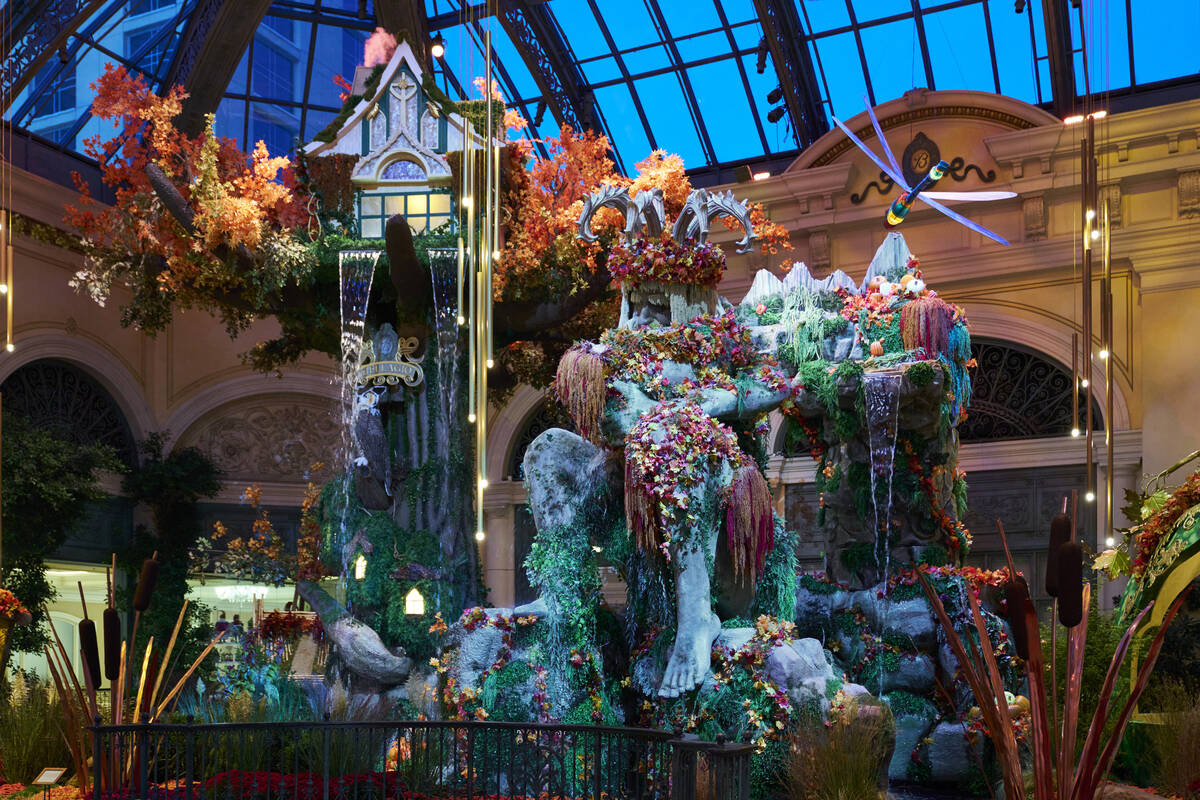 "Autumn Majesty: A Glamorous Harvest" is on display through Nov. 8 at The Bellagio Conservatory ...