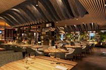 A rendering of the main dining room at Boa Steakhouse, which is opening in October 2025 in the ...