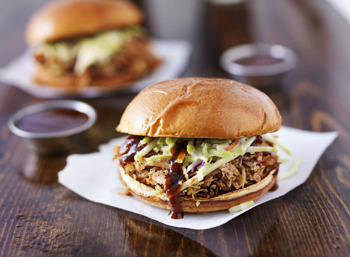Barbecue pulled pork sandwiches from the East Harmon Zone by Virgin Hotels, one of the hospital ...