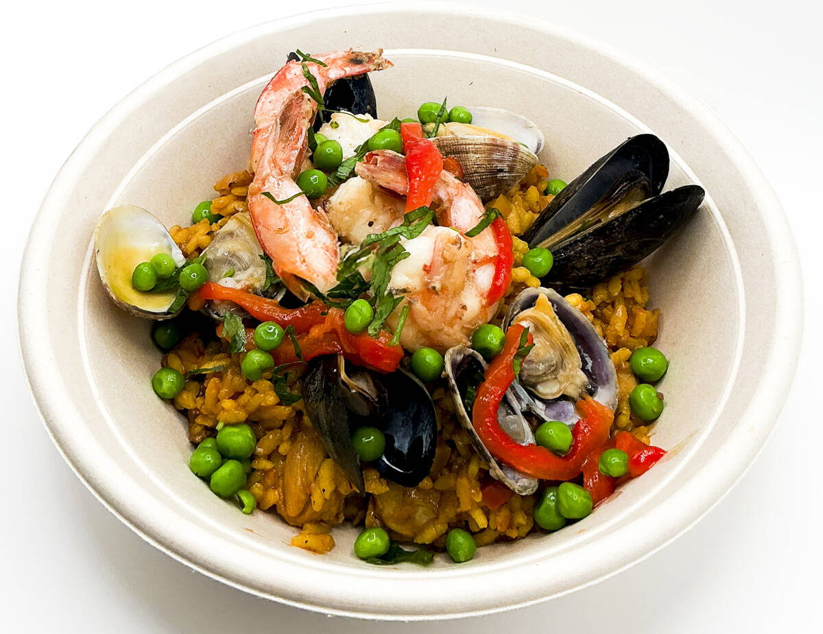 Paella from the East Harmon Zone by Virgin Hotels, one of the hospitality experiences at the 20 ...