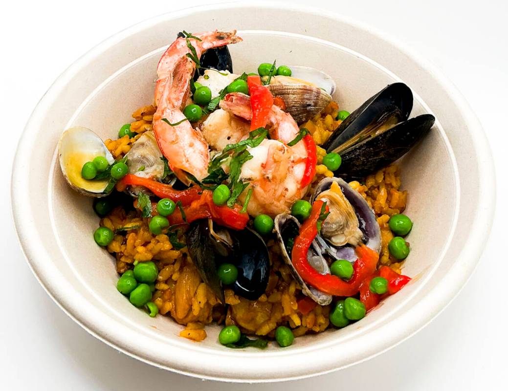 Paella from the East Harmon Zone by Virgin Hotels, one of the hospitality experiences at the 20 ...