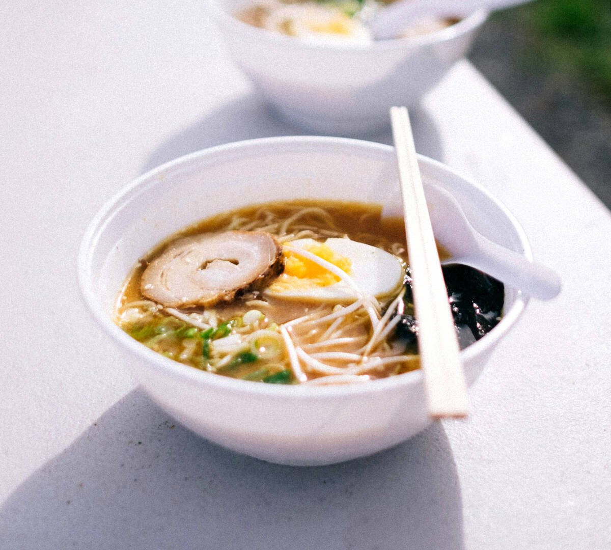 Tonkotsu ramen from the East Harmon Zone by Virgin Hotels, one of the hospitality experiences a ...