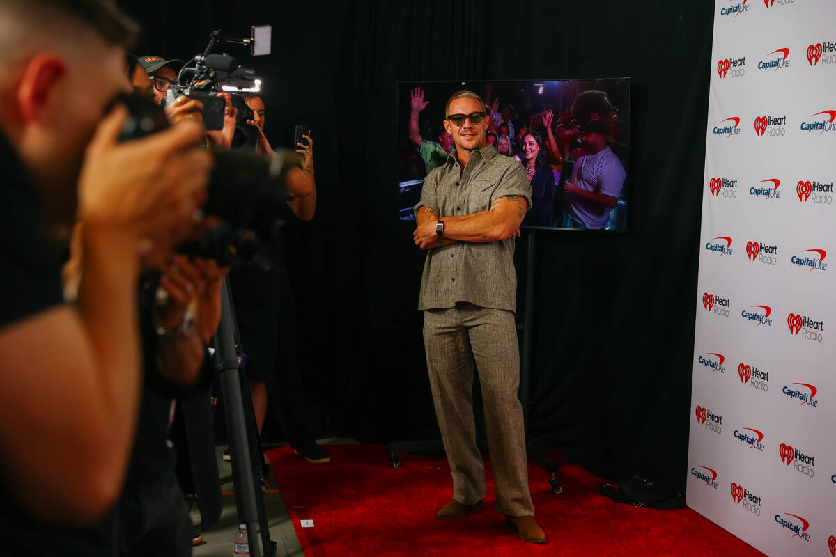 Diplo on the red carpet of night one of the iHeartRadio Music Festival on Friday, Sept. 19, 202 ...