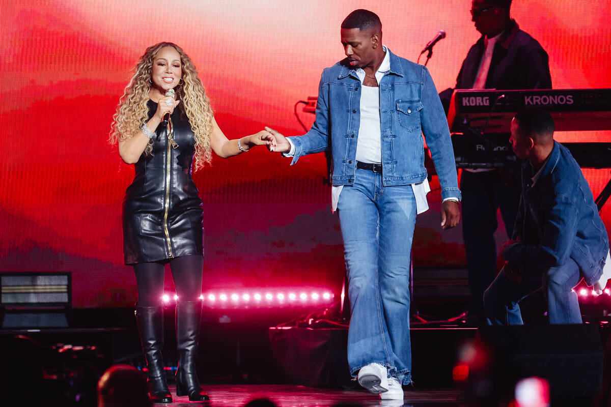 Mariah Carey performs during night two of the iHeartRadio Music Festival at T-Mobile Arena Satu ...