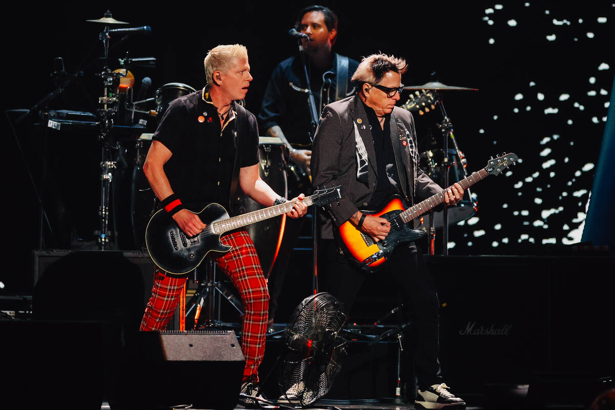 The Offspring performs during night two of the iHeartRadio Music Festival at T-Mobile Arena Sat ...