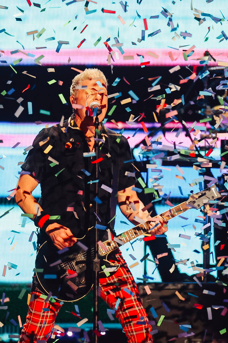 The Offspring performs during night two of the iHeartRadio Music Festival at T-Mobile Arena Sat ...